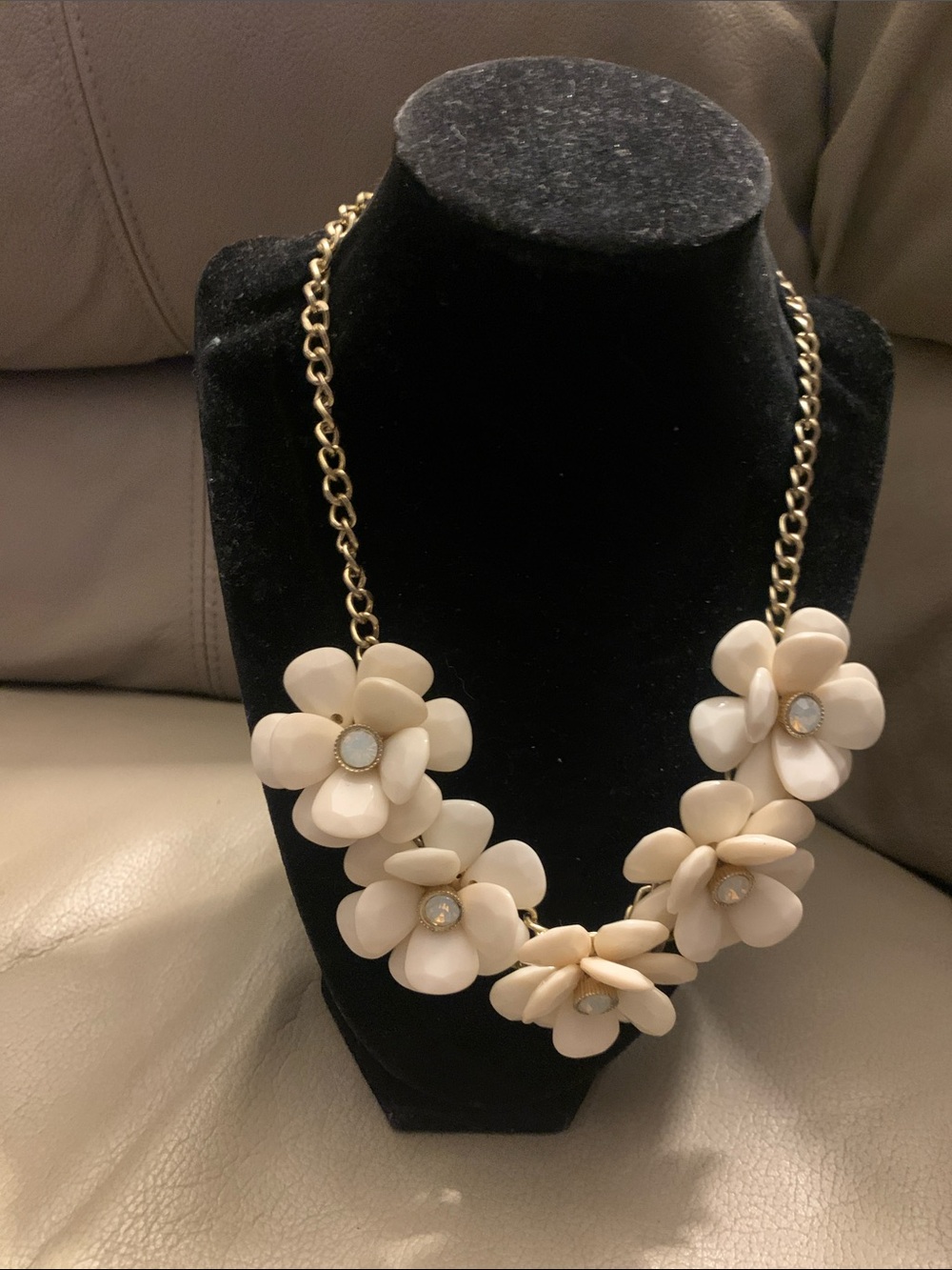 Ivory Floral Statement Necklace - Women Jewelry